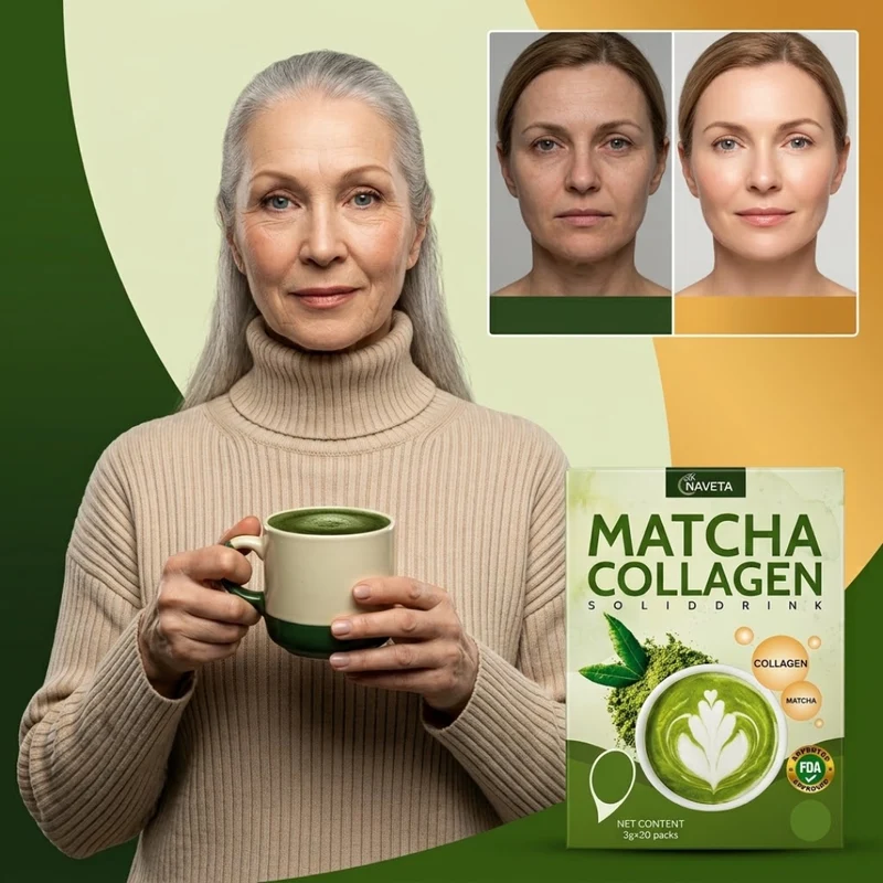 Matcha Collagen Solid Drink | Herstelt Huidveroudering & Geeft Energie — Zichtbare Glans in 7 Dagen Gegarandeerd!