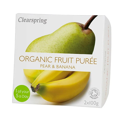 Clearspring Fruktpuré Ekologisk 200 g | Banan och Päron