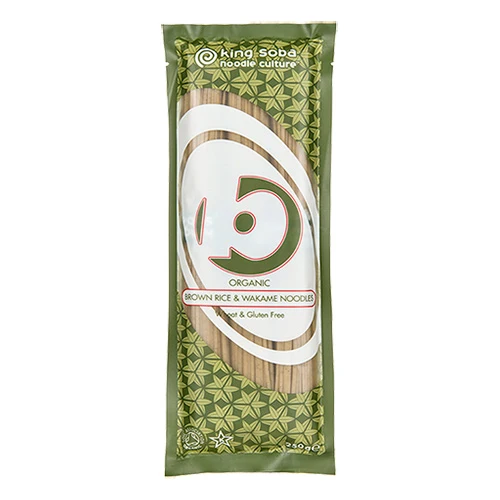King Soba Brun Ris & Wakame Nudlar Ekologisk Glutenfri | 250 g