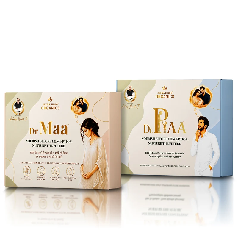 Jeena Sikho Organics Dr Maa-Paa Kit | Ayurvedic Men & Women Wellness Combo | Paurush & Nari Xpert Tablets, Granules & Syrup | Traditional Herbal Care