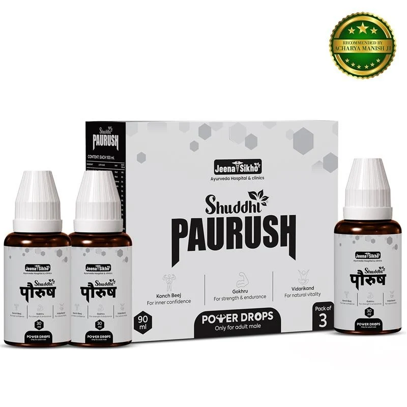 Paurush Power Drop | Ayurvedic Vitality Drops for Men | Helps with Strength, Stamina & Daily Wellness