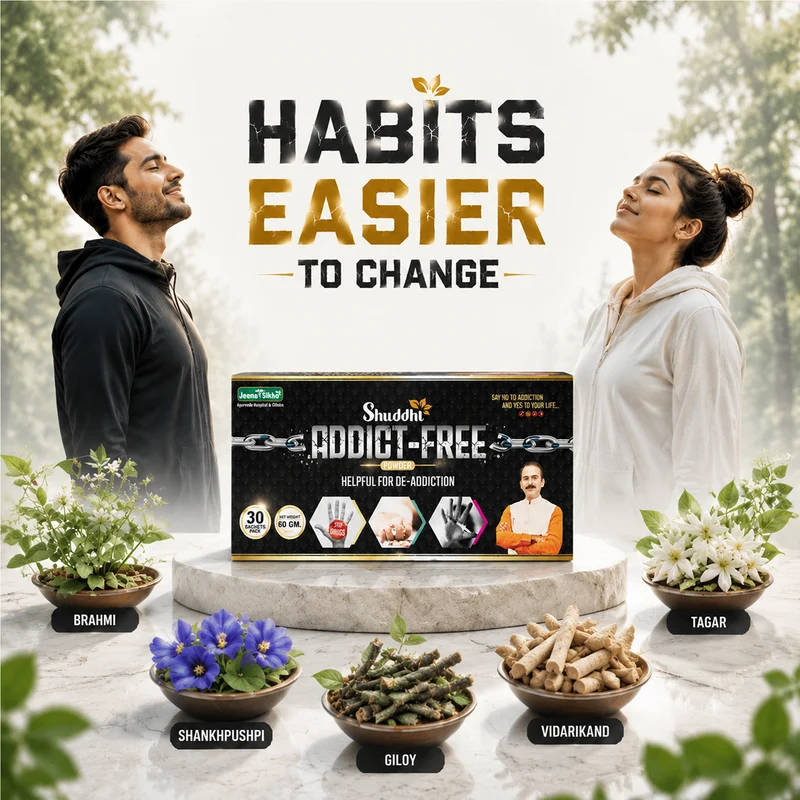 Shuddhi Addict-Free Powder | Ayurvedic Sachets for Habit Management & Detox | With Brahmi, Shankhpushpi & Vidarikand | Encourages Calm Mind, Routine Balance & Wellness