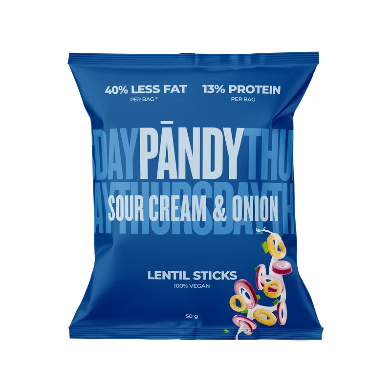 Pändy Lentil Rings Sourcream & Onion 50 g