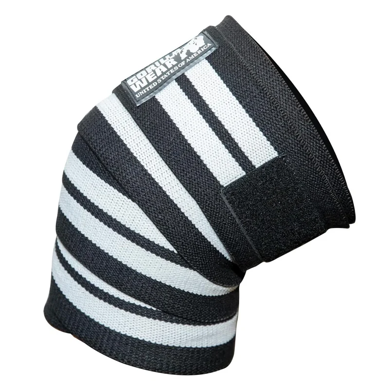 Gorilla Wear Knee Wraps 2 m Black/White