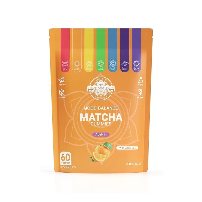 Sevital Matcha Gummies 60 st Apelsin