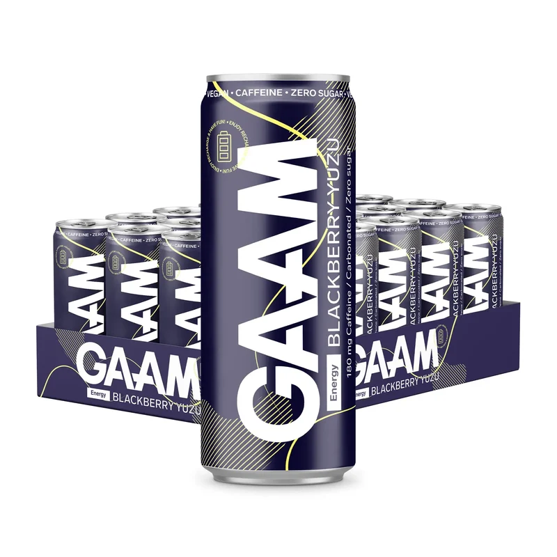 24 x GAAM Energy 330 ml Blackberry Yuzu