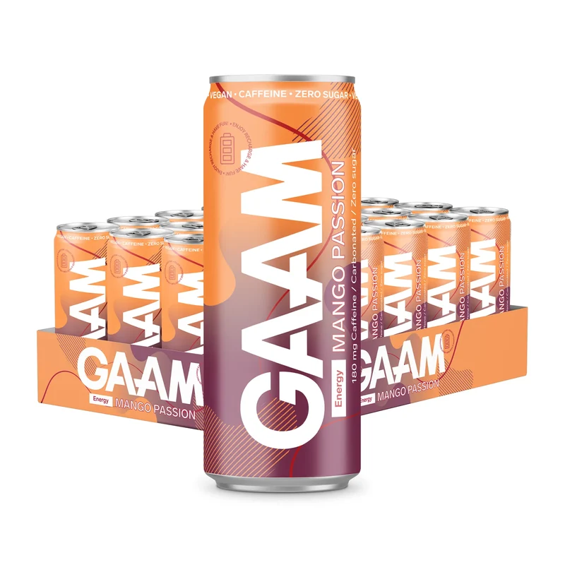 24 x GAAM Energy 330 ml Mango Passion