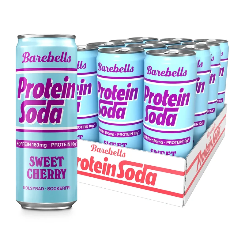12 x Barebells Protein Soda 355 ml Sweet Cherry