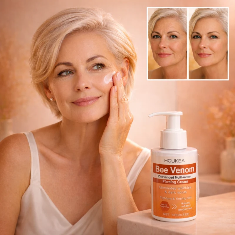 HOUKEA Bee Venom Advanced Multi-Action Firming Cream | Wis jaren van je gezicht en krijg razendsnel een stevige, stralende huid terug