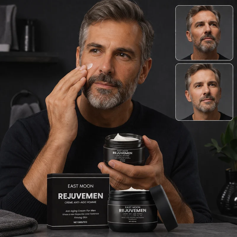 East Moon Rejuvemen Anti-Aging Crème voor Mannen | Wis jaren aan rimpels en krijg jouw scherpe, jonge uitstraling terug in slechts 14 dagen