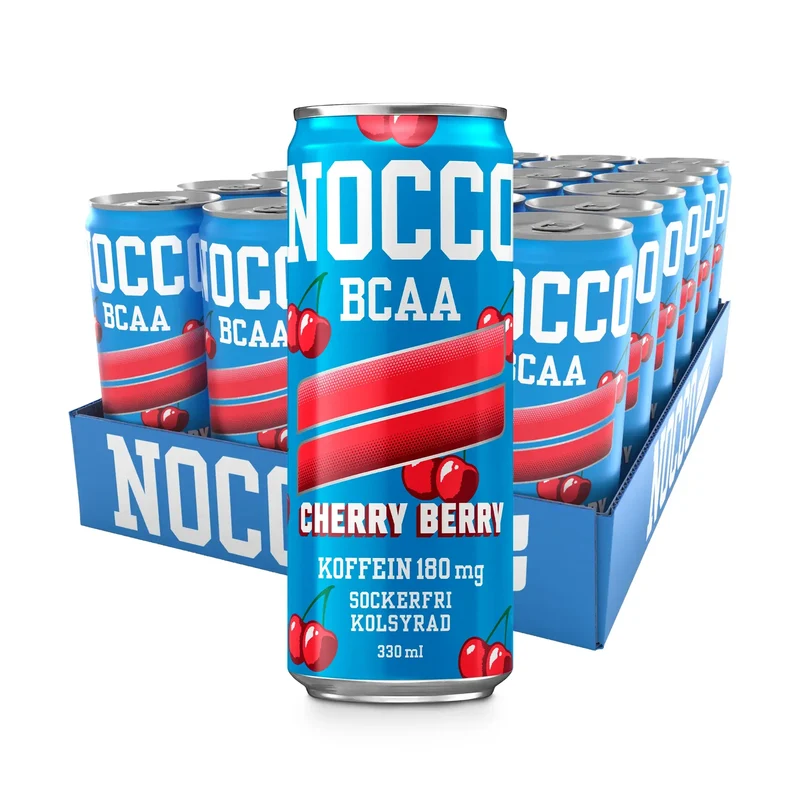 24 x NOCCO BCAA 330 ml Cherry Berry