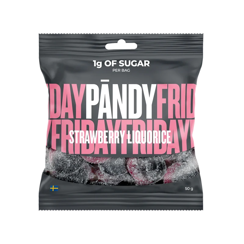 Pändy Candy Strawberry/Liquorice 50 g