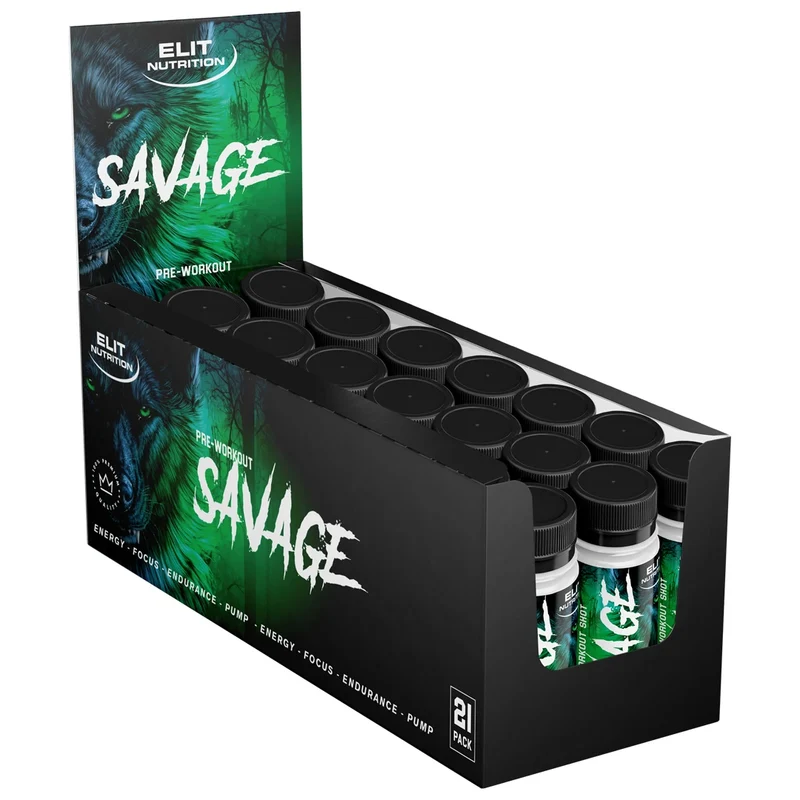 21 x Elit Nutrition Savage PWO Shot Mixpack 60 ml