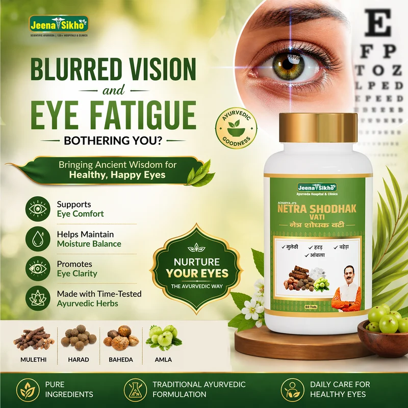 Netra Shodhak Vati | Ayurvedic Eye Care Tablets with Amla, Baheda & Mulethi | Helps with Vision, Eye Comfort & Daily Eye Wellness