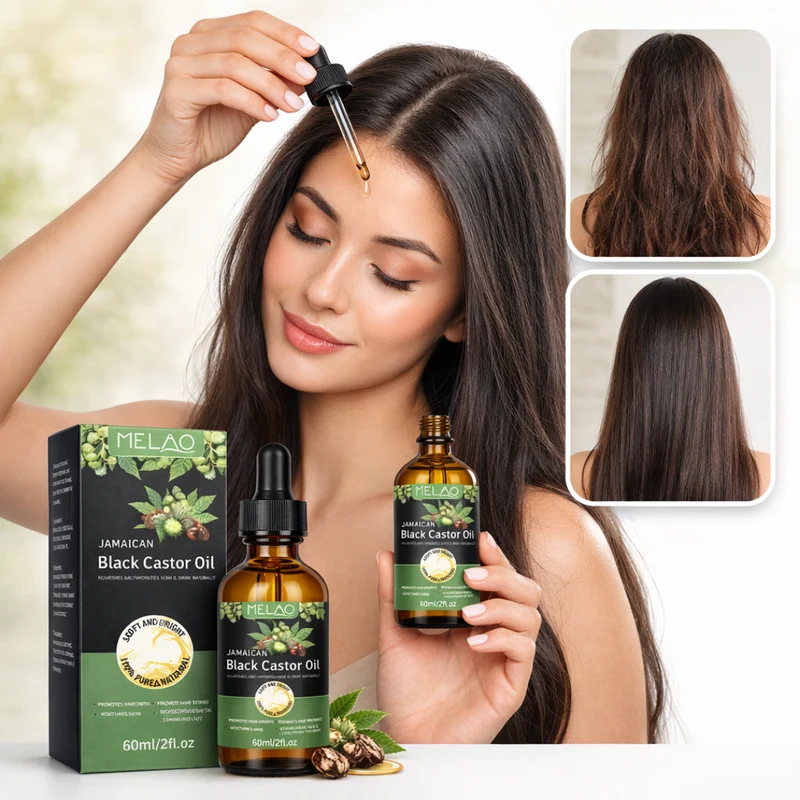 Melao Jamaican Black Castor Oil | Intensieve verzorging voor zichtbaar voller en sterker ogend haar