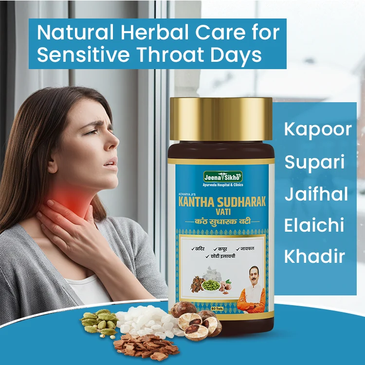 Kantha Sudharak Vati Tablets | Ayurvedic Support for Sore Throat & Mouth Ulcer Comfort
