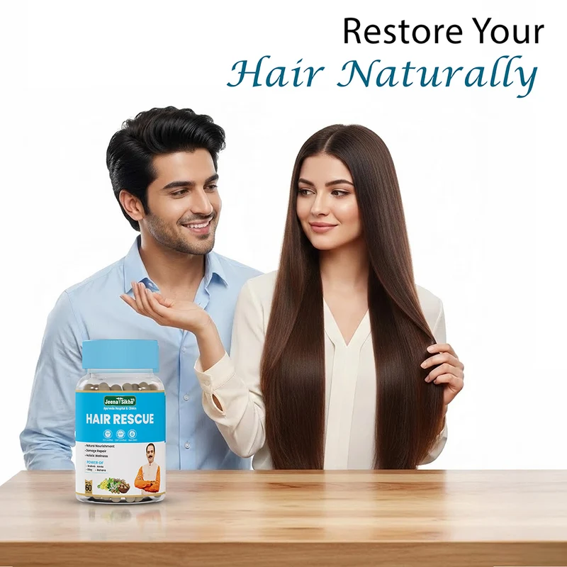 Hair Rescue Capsules | Ayurvedic Support for Hair Fall, Dandruff, Scalp Health & Premature Graying