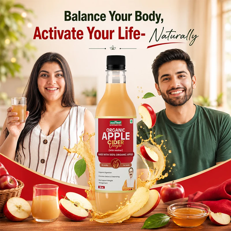 Apple Cider Vinegar (Organic) with Mother | Raw & Unfiltered ACV for Detox, Weight Management, Digestion & Immunity