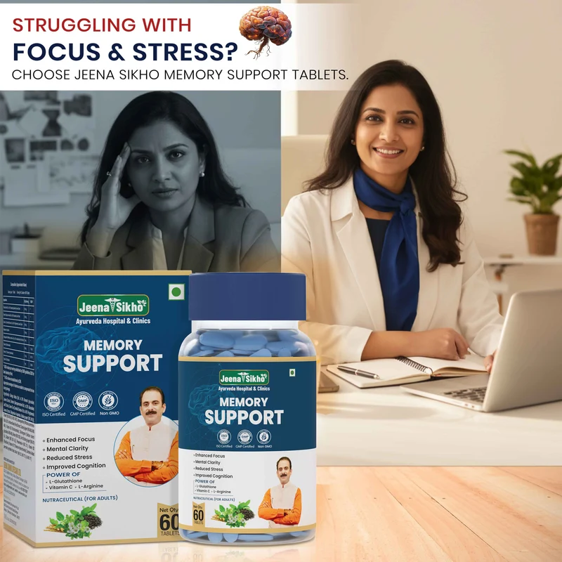 Memory Support Tablets | Improves Concentration, Brain Sharpness & Stress Support