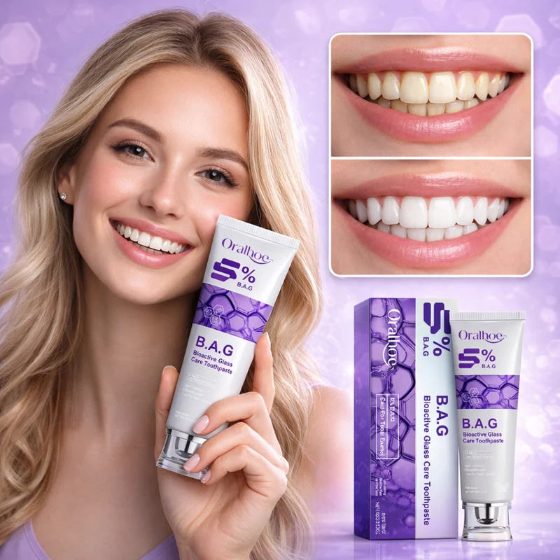 Oralhoe Bioactive Glass Care Tandpasta | Zichtbaar Wittere Tanden & Sterker Glazuur Binnen Enkele Dagen