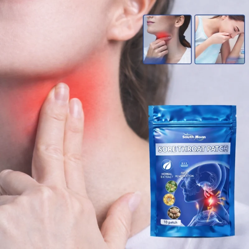 Sore Throat Patches | Verlicht Keelpijn, Zwelling en Irritatie Binnen Enkele Minuten Zonder Medicatie