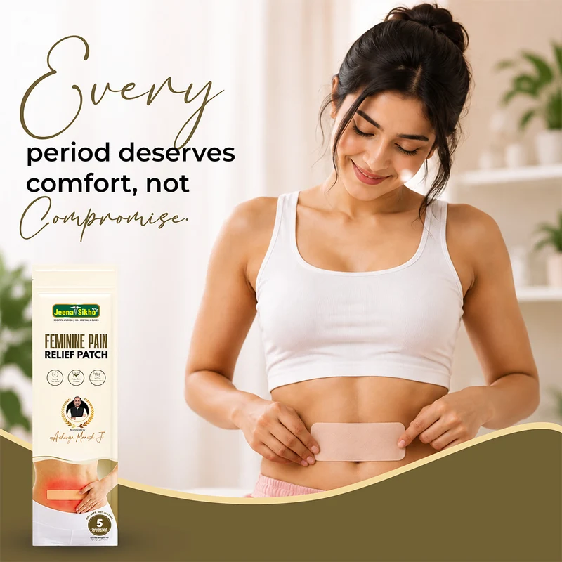 Feminine Pain Relief Patch | Natural Cramp Relief Patch with Menthol & Eucalyptus Oil | Helps Soothe Menstrual Discomfort | 5 Patches