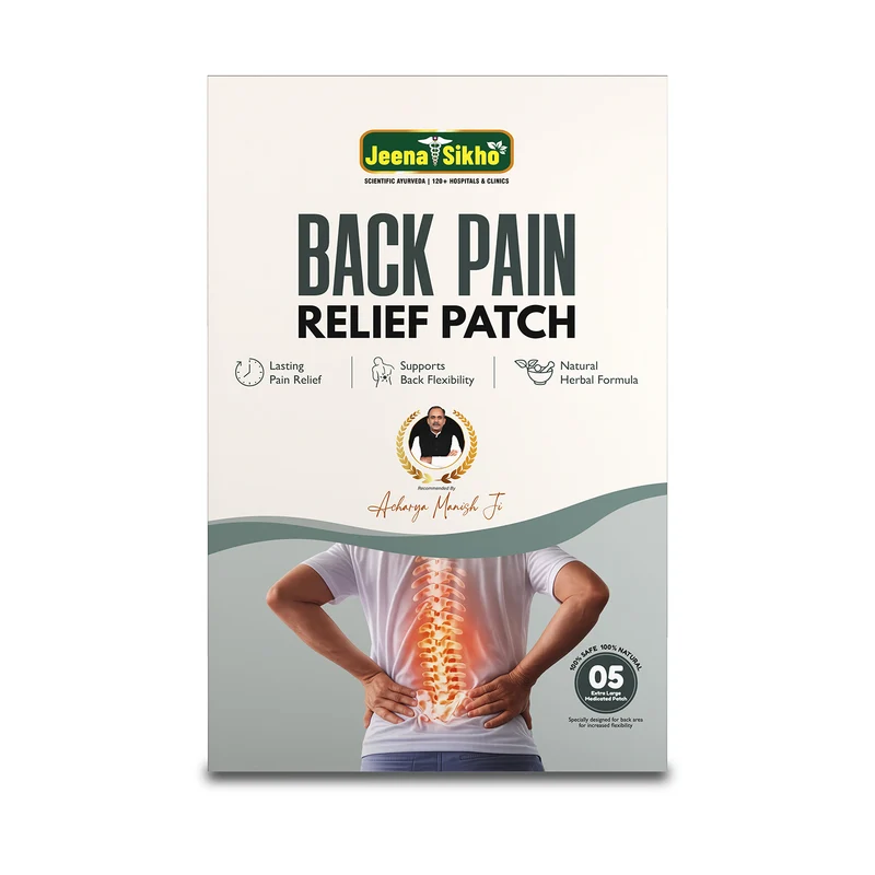 Back Pain Relief Patch | Ayurvedic Herbal Formulation with Gandhpura & Menthol | Daily Care for Back Comfort & Muscle Flexibility | Pack of 5 Patches