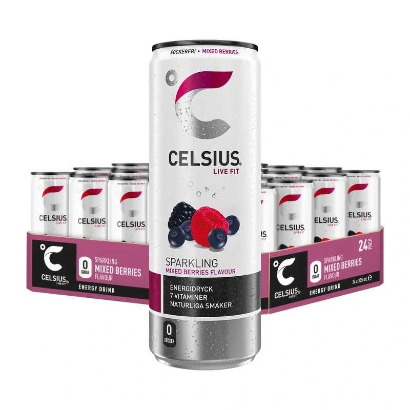 24 x Celsius 355 ml Mixed Berries
