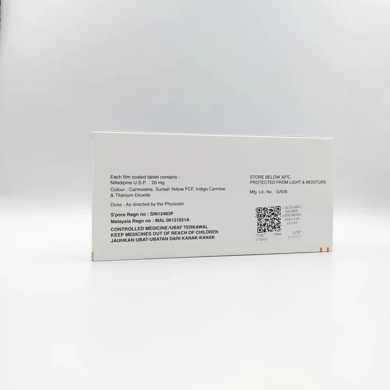 CALCIGARD RETARD (NIFEDIPINE) 20MG TAB 10X10S