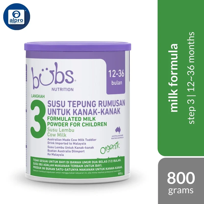 Bubs Organic Grass Fed Toddler Milk 800g