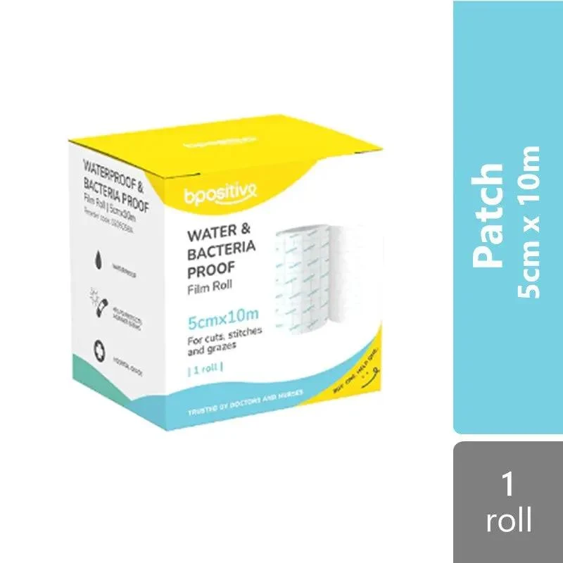 Bpositive Water & Bacteria-proof Roll 5cm X 10m | Protect & Reduce The Risk Of infection