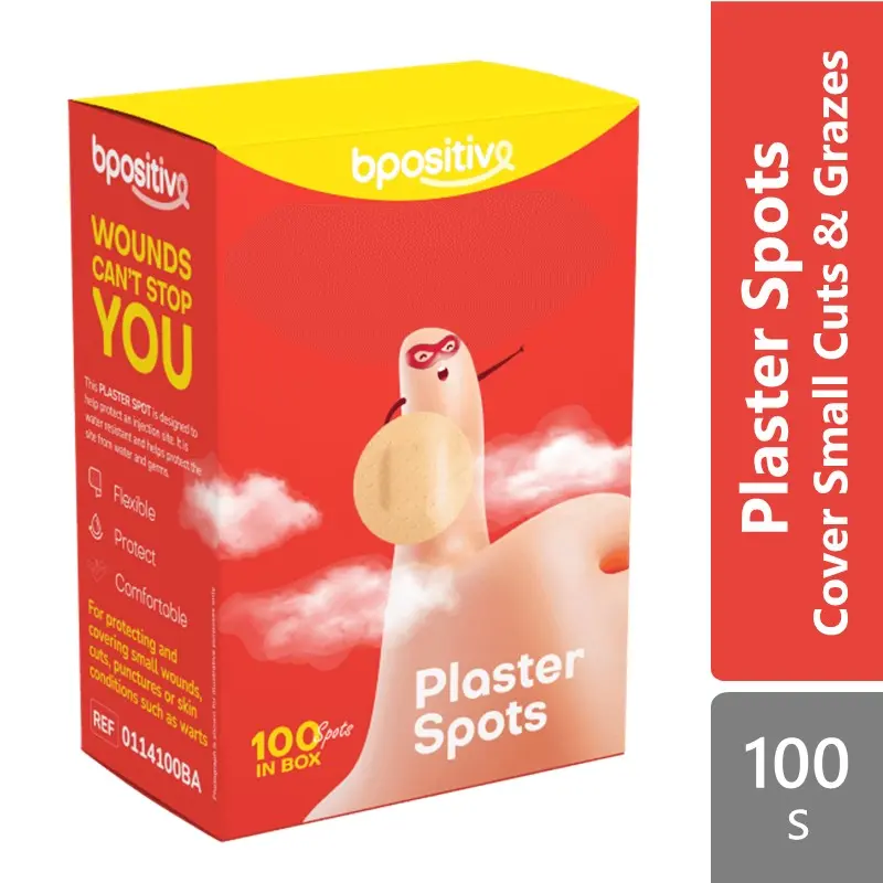 Bpositive Plaster Spots 100s | Cover Small Cuts & Grazes