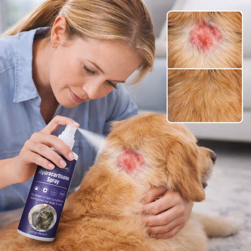 Yegbong Hydrocortisone Spray | Ondersteunt Comfort bij Jeuk, Roodheid en Gevoelige Huid bij Honden en Katten