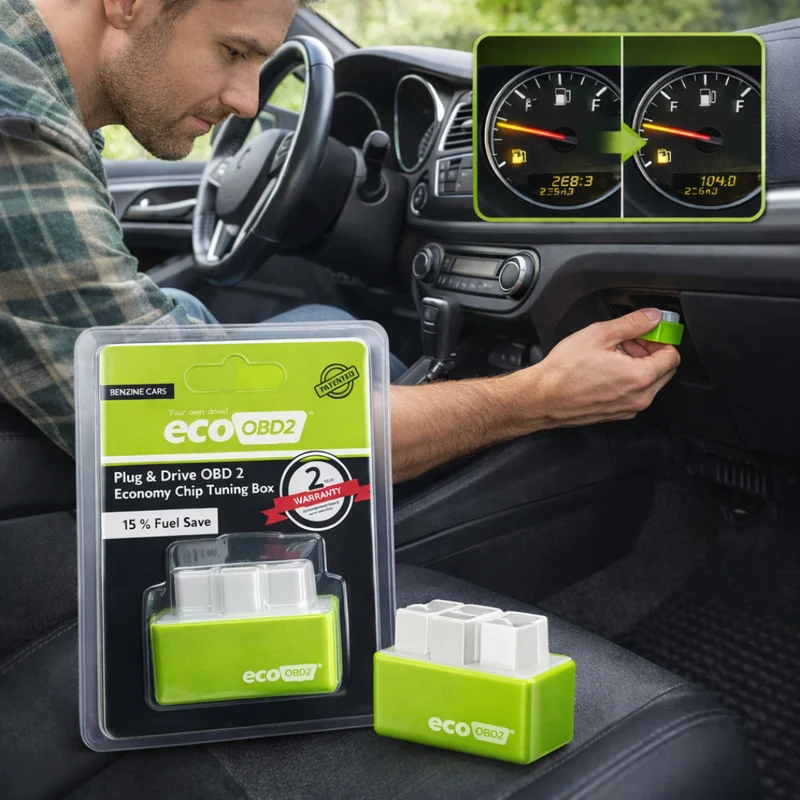 Plug & Drive Economie Chip Tuning Box | Ondersteunt Slimmer Brandstofgebruik voor Benzinevoertuigen
