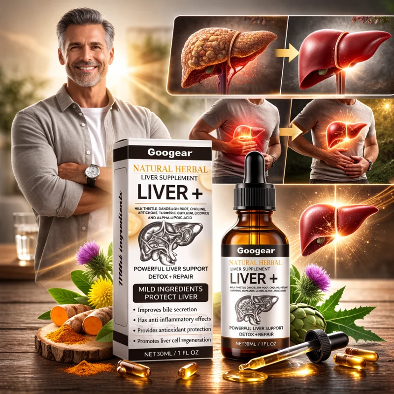 Googear Natural Herbal Liver Supplement | Dagelijkse Kruidenondersteuning voor Leverfunctie en Interne Balans