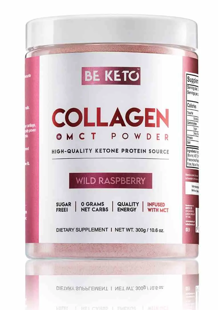 BeKeto Keto Collagen mit MCT-Öl in Himbeergeschmack 300g