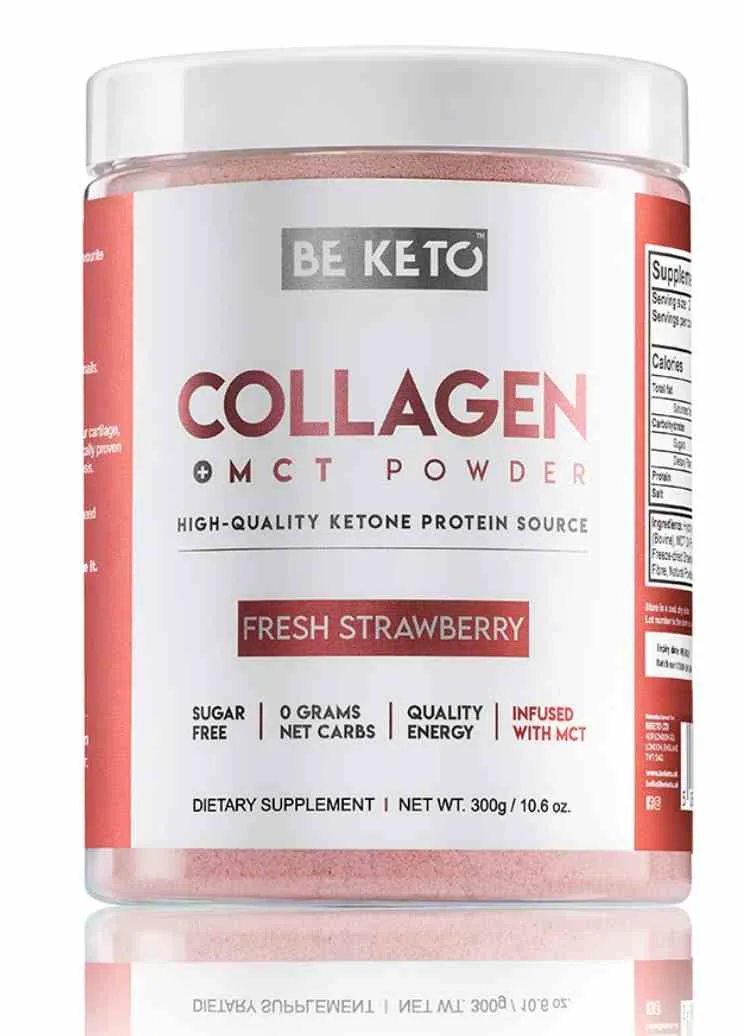 BeKeto Keto Collagen mit MCT-Öl in Erdbeergeschmack 300g