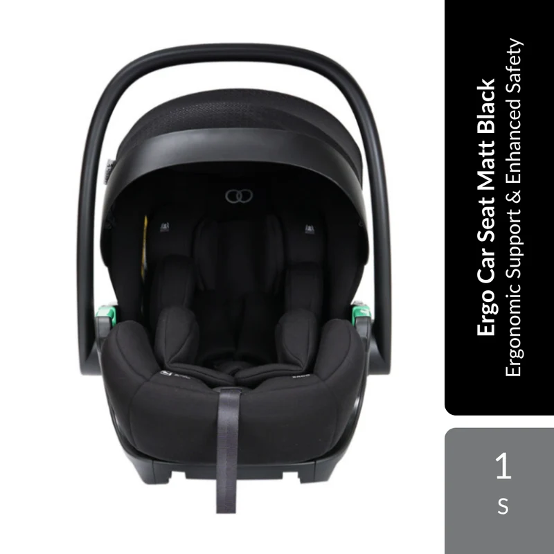 Koopers Ergo Car Seat Matt Black 1s | Ergonomic Support & Enhanced Safety For Comfortable Travel