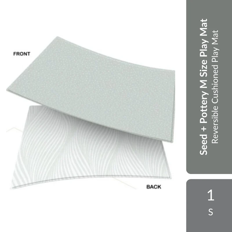 [Alpro Baby] Quinton Dwinguler Seed + Pottery M Size Play Mat 1s | Reversible Cushioned Play Mat