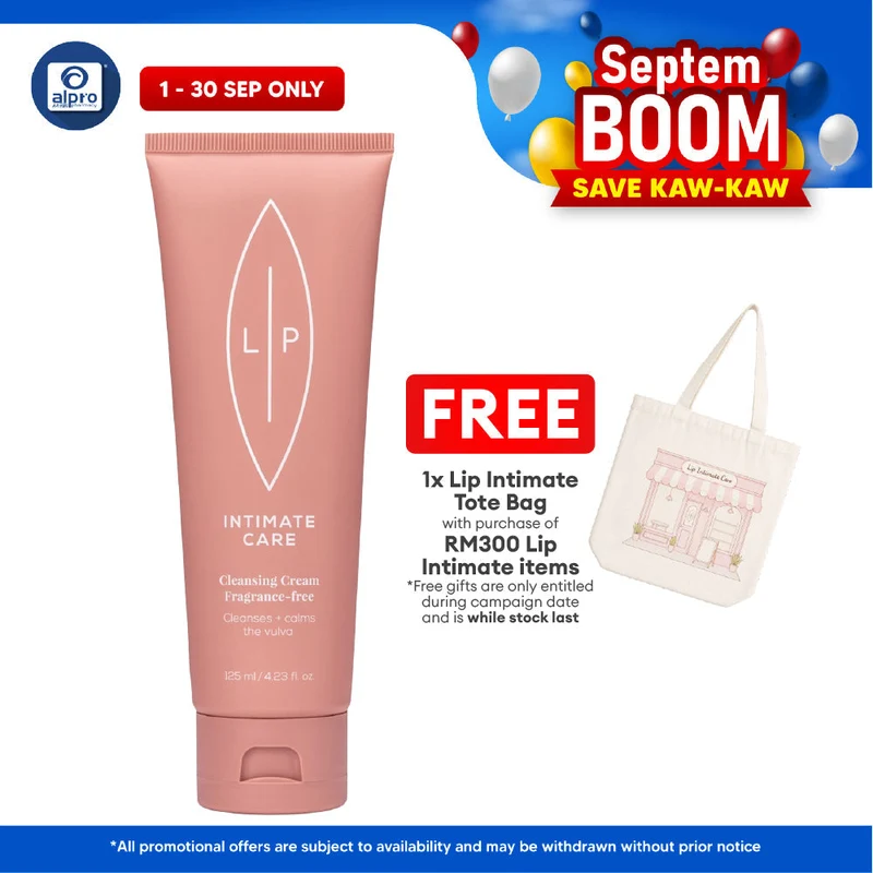 Lip Intimate the Cleansing Cream 125mL | Foam-Free & Supports Natural pH