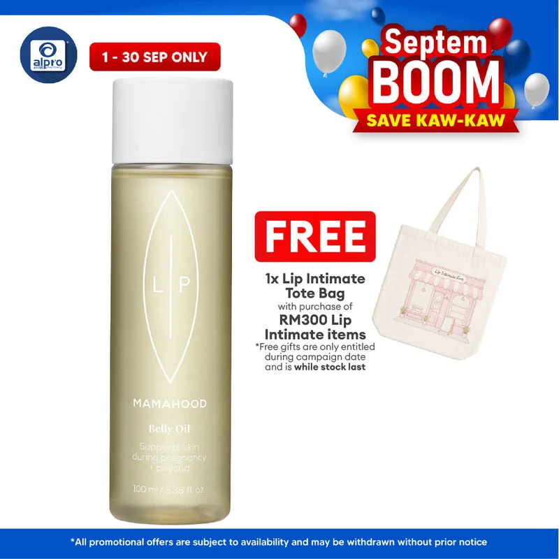 Lip Intimate Belly Oil 100mL | Supports Skin Elasticity & Comfort