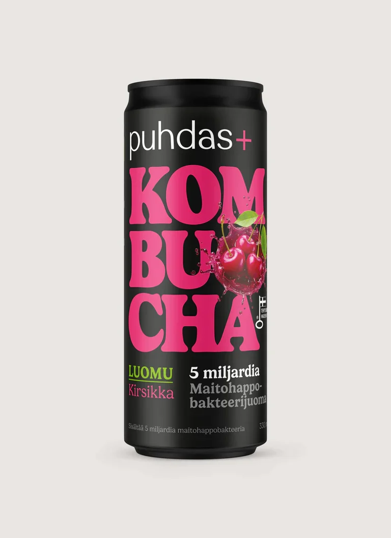 puhdas+ Kombucha Körsbär 330ml