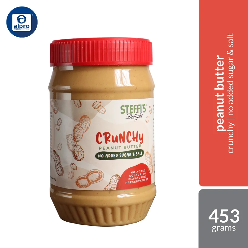 Steffi's Crunchy Peanut Butter 453g | No Added Sugar & Salt