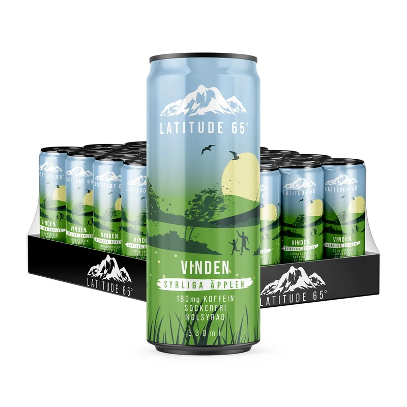 24 x Latitude 65 330 ml Vinden - Syrliga äpplen