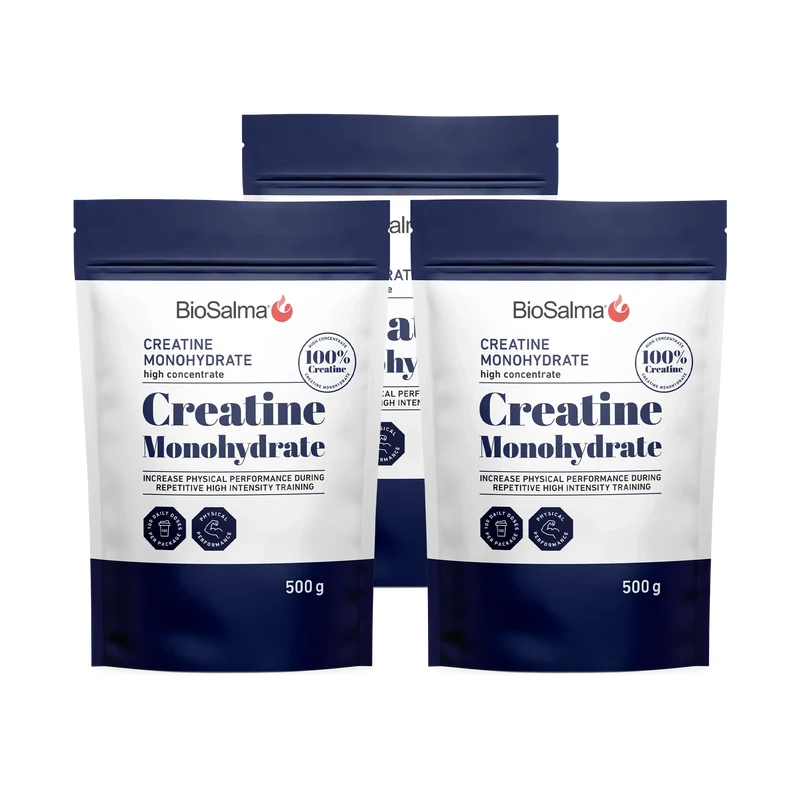 3 x BioSalma Creatine Monohydrat 500 g