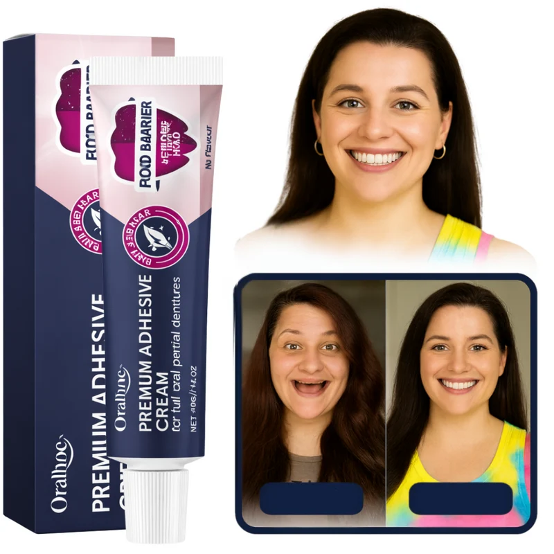 Oralhoe Premium Adhesieve Crème | Zet Kunstgebitten Direct Vast voor Dagelijkse Zekerheid en Comfort