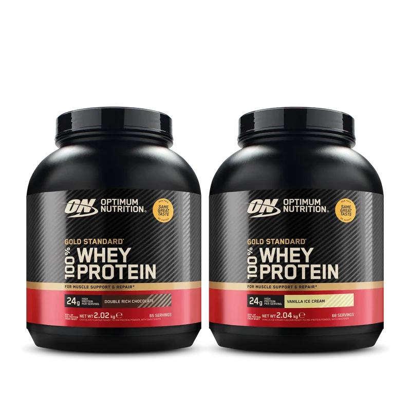 2 x Optimum Nutrition 100% Whey Gold Standard 2 kg