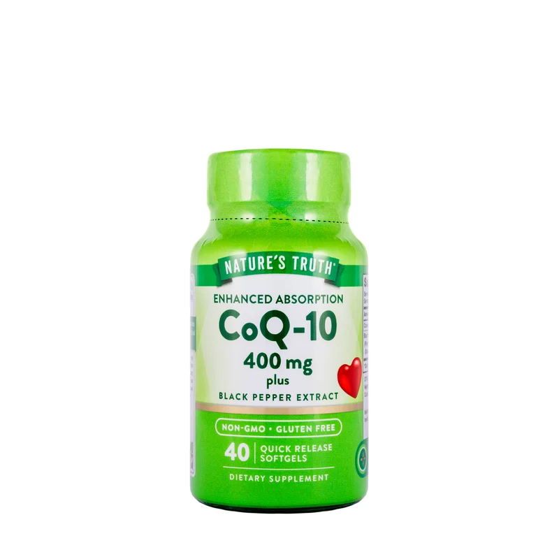 Natures Truth CoQ-10 400 mg + Black Pepper 40 Softgels