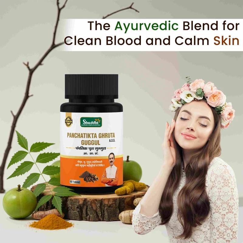 Panchatikta Ghruta Guggul Tablets | Ayurvedic Blood Purification & Skin Detox Support