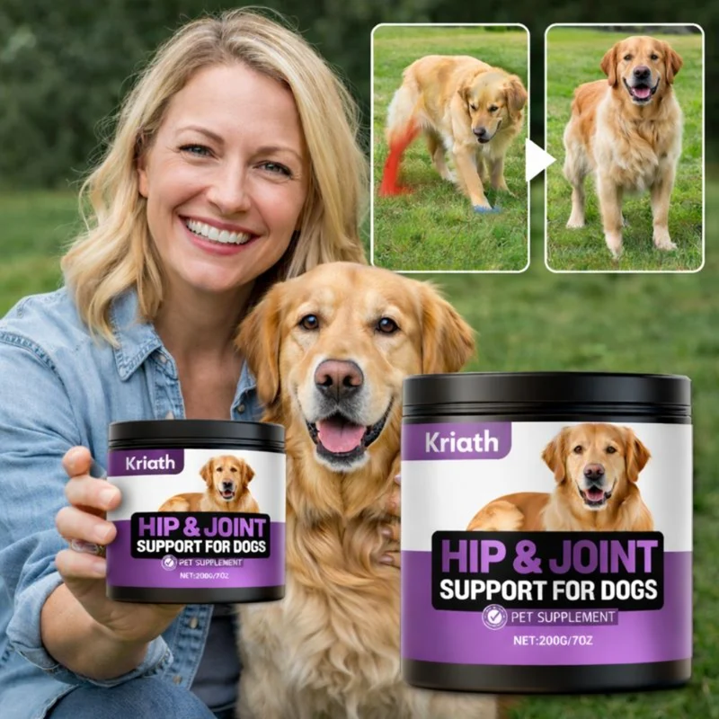 Kriath Heup- & Gewrichtsondersteuning voor Honden | Herstelt Beweeglijkheid en Gewrichtscomfort Binnen Slechts 7 Dagen